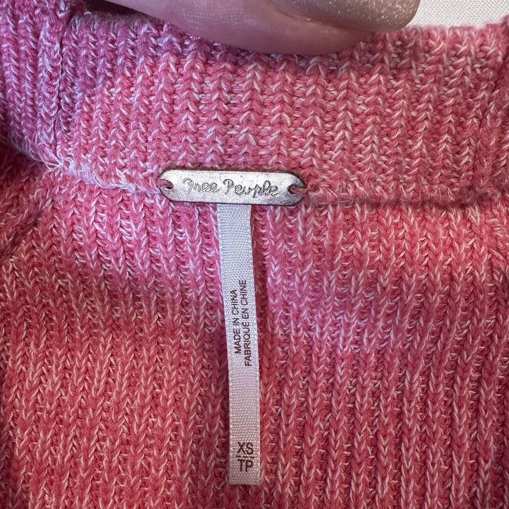 Free People Size-XS/T Women's Too Good Pink Pullover Knit Sweater - Picture 3 of 12